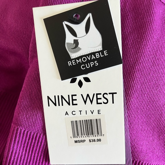 NWT Nine West Pink Removable Cups Active Sports Bra size S//M - Picture 4 of 7